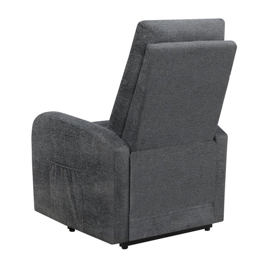 Coaster Howie power lift massage chair, microfiber fabric, heat & massage, USB charging port.