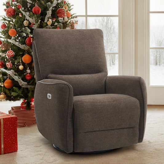MCombo swivel glider power recliner chair, electric rocking function, USB ports, nursery & living room use.